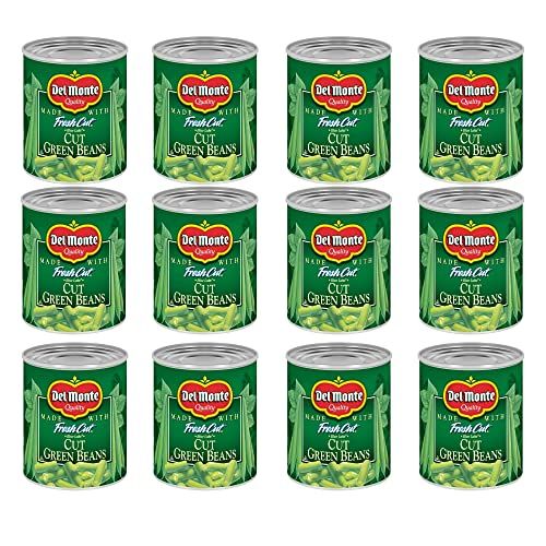 DEL MONTE BLUE LAKE Cut Green Beans, Canned Vegetables, 12 Pack, 8 oz Can