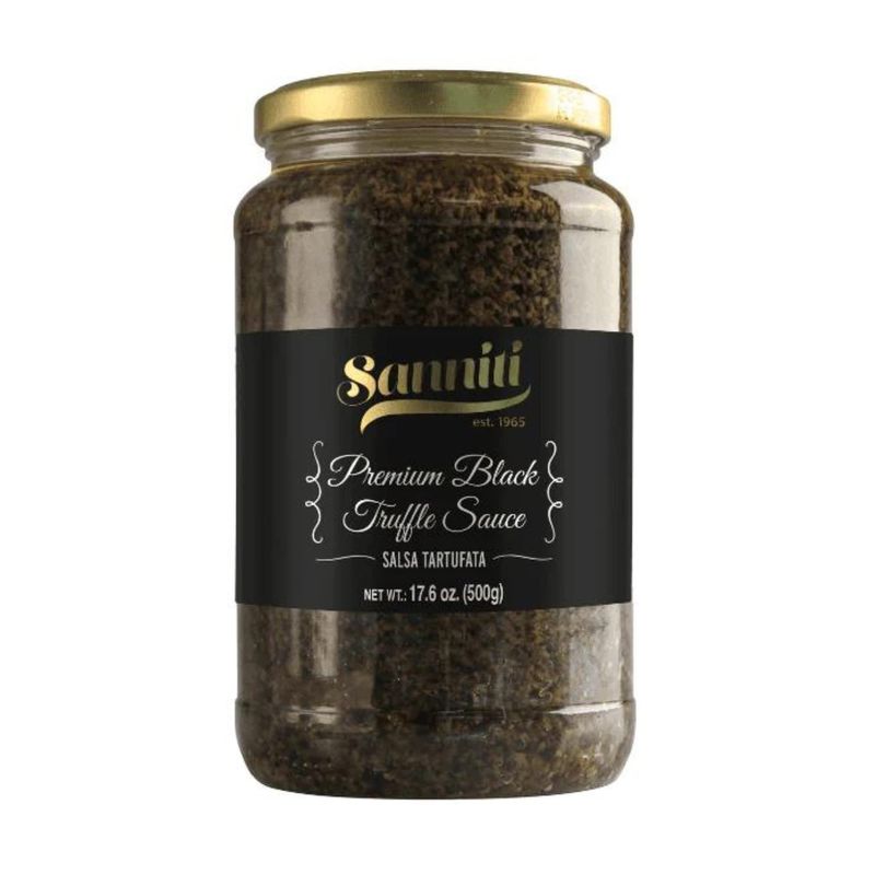 Sanniti Italian Premium Black Truffle Sauce Salsa Tartufata, 17.6 oz (500g)