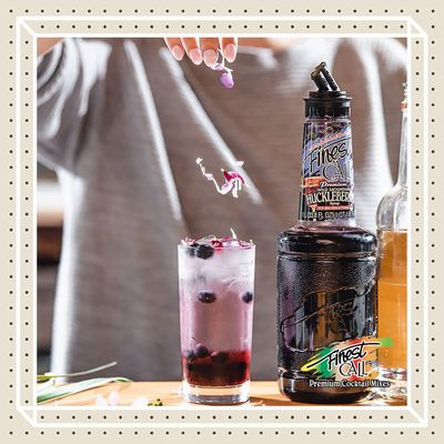 Finest Call Premium Huckleberry Syrup Drink Mix, 1 Liter Bottle (33.8 Fl Oz), Individually Boxed
