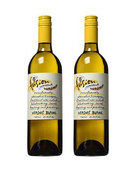 Fusion Napa Valley Verjus Blanc: Juice of Unripe Grapes, 25.35 fl.Ounce (750 ml) (2 Pack)