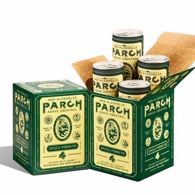 PARCH Spiced Piarita Ready to Drink Non Alcoholic Agave Cocktail Infused with Desert Botanicals &amp; Adaptogens, Plant Based, Gluten Free &amp; Vegan, Inspired by the Sonoran Desert (8.4 oz x 8 Pack)