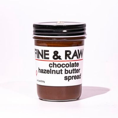 Fine &amp; Raw Chocolate Hazelnut Butter Spread 8 Ounce - Clean Ingredients, Vegan, and Organic Chocolate Hazelnut Spread, Healthy Chocolate Hazelnut Spread (Chocolate Hazelnut)