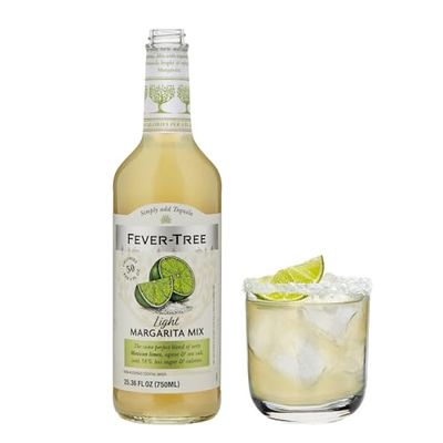 FeverTree Light Margarita Mix  Lower in Calories  Sugar  Premium Quality Mixer  Skinny Cocktails  Mocktails  Craft  Batch Drink Mix  Naturally Sourced Ingredients  Non Alcoholic  750 ML Glass Bottle