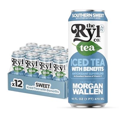 Ryl Iced Tea, Wallen&#39;s Sweet, Antioxidant Superblend, Zero Sugar, Low Carb, Low Calorie Iced Tea, 16.0 Fl Oz (12-Pack)