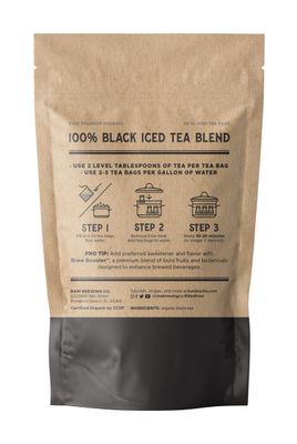 The Southern Standard - Premium Organic Iced Tea Bags - 100% Black Blend, 50 XL Bags (1/2 Pound. Makes 25 Gallons.)