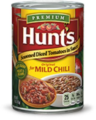 Hunt&#39;s, Seasoned Diced Tomatoes in Sauce, for Chili, 15oz Can (Pack of 6) (Original for Mild Chili)