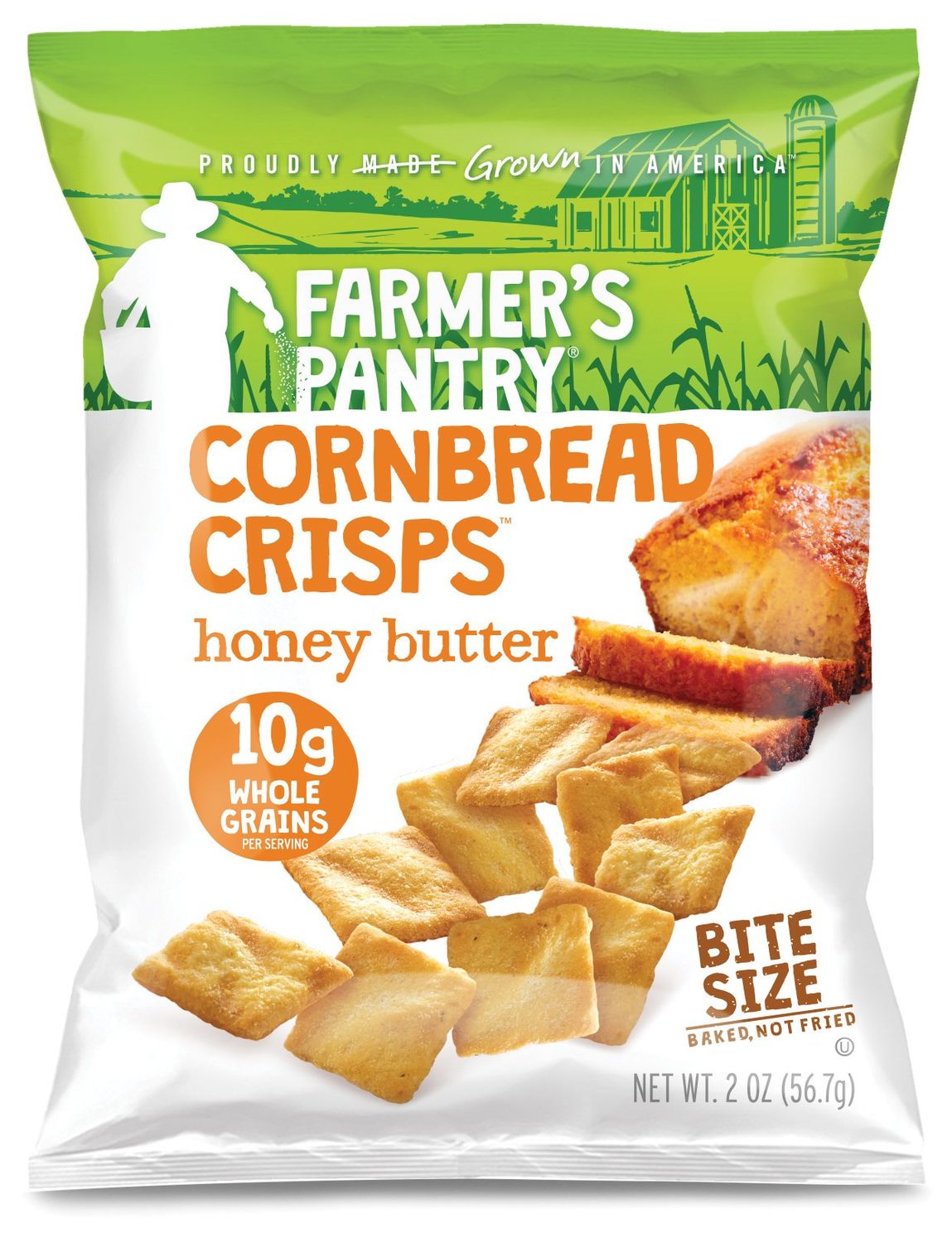 Farmer&#39;s Pantry Bulk Pack Honey Butter Cornbread Crisps, Honey Butter, 2 Ounce (Pack of 24)