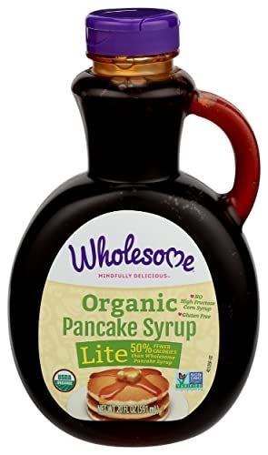 Wholesome Sweeteners 20-Ounce Organic Lite Pancake Syrup, Non GMO, Gluten Free &amp; Vegan, Perfect for Pancakes, Waffles and More, 1 Pack