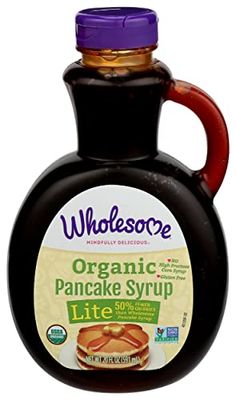 Wholesome Sweeteners 20-Ounce Organic Lite Pancake Syrup, Non GMO, Gluten Free &amp; Vegan, Perfect for Pancakes, Waffles and More, 1 Pack