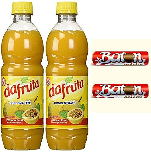 Dafruta Passion Fruit Concentrate Juice 500ml + Baton Milk Chocolate 16g (Pack of 02)