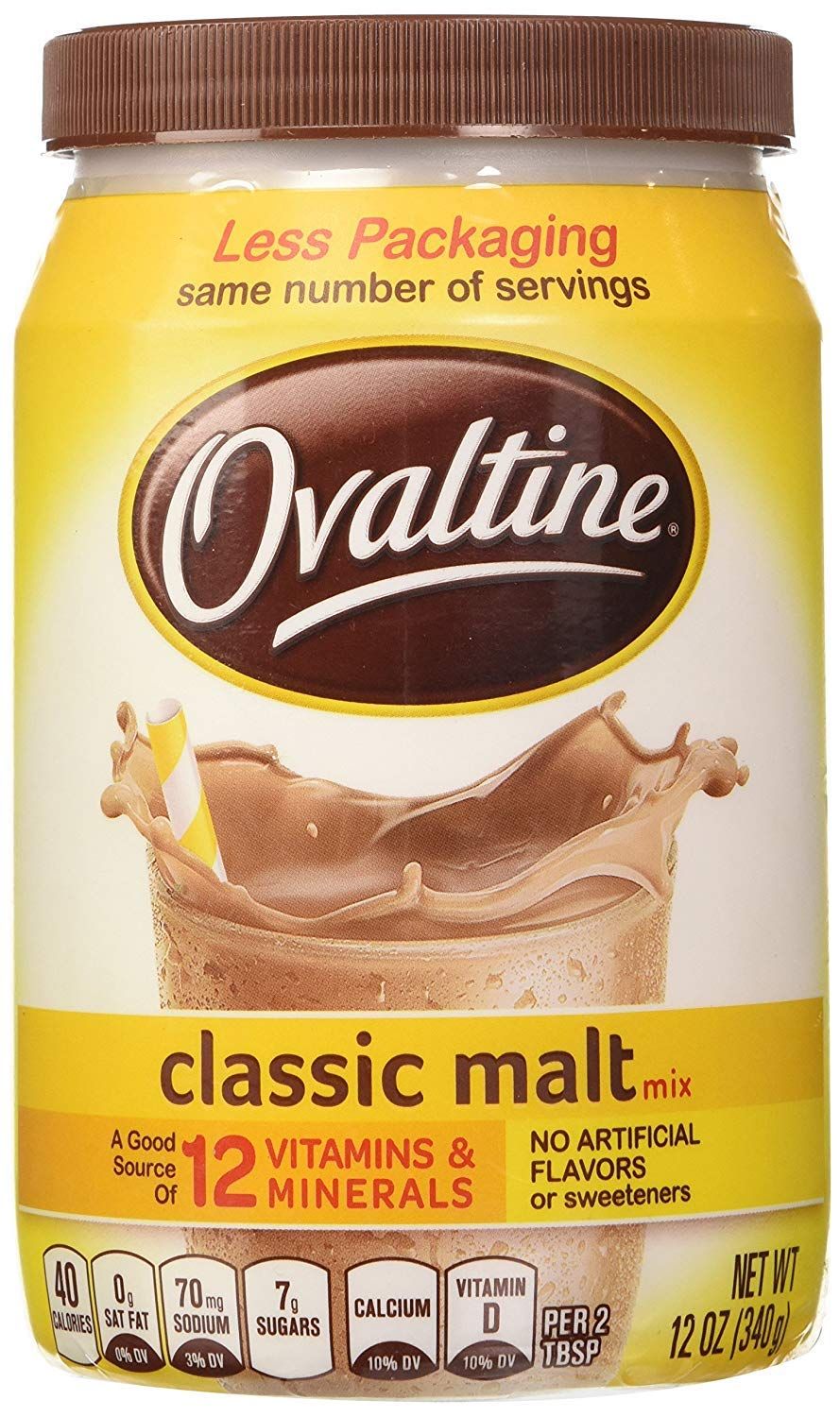 Ovaltine Classic Malt Flavored Milk Mix, 12 oz