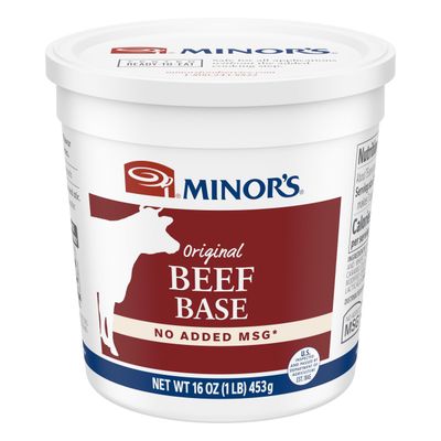Minor&#39;s Beef Base and Stock, Great for Soup Broth and Sauces, 0 Grams Trans Fat, No Added MSG, 16 oz Tub