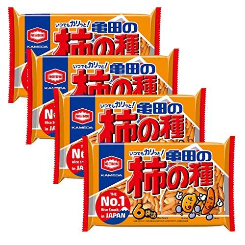 Kameda Seika Kakinotane Rice Cracker with Peanuts 200g 7.05oz x 4 packs set (Normal)