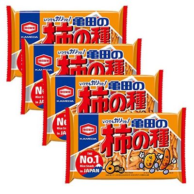 Kameda Seika Kakinotane Rice Cracker with Peanuts 200g 7.05oz x 4 packs set (Normal)