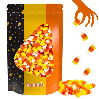 Fruidles Candy Corn, Classic Halloween Candy Treats- Dragon teeth Candy - Candy Bulk, Gluten Free - Fun &amp; Festive Holiday Snacking Fun (Half-Pound)