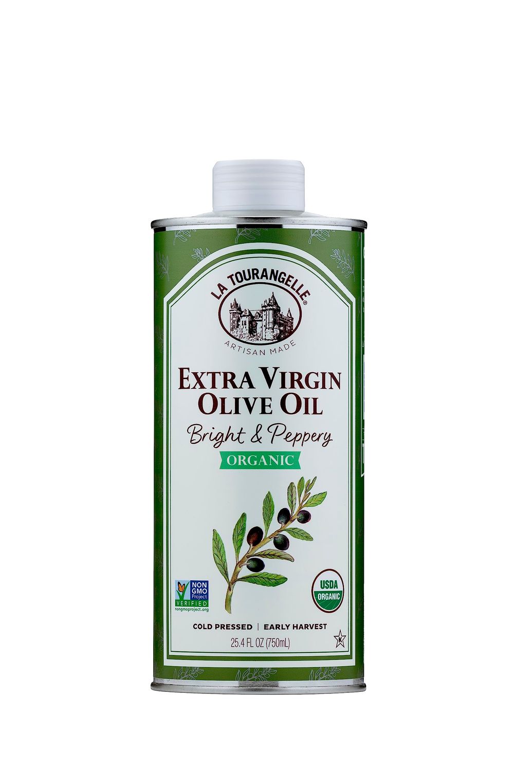 La Tourangelle, Organic Extra Virgin Olive Oil, Cold-Pressed High Antioxidant Picual Olives From Spain, 25.4 Fl Oz