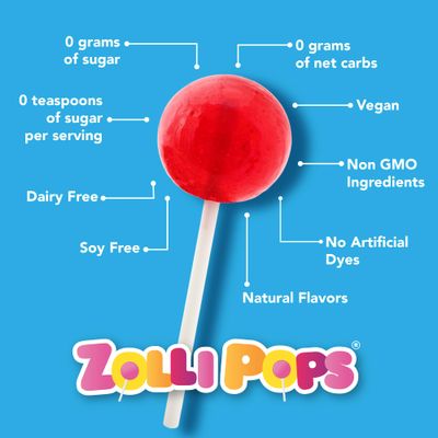 Zollipops Clean Teeth Lollipops, Natural Fruit, 10.4 Oz