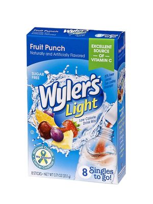 Wyler&#39;s Light Singles To Go Powder Packets, Water Drink Mix, Fruit Punch, 8 Packets per Box, 24 total Packets (Pack of 3)