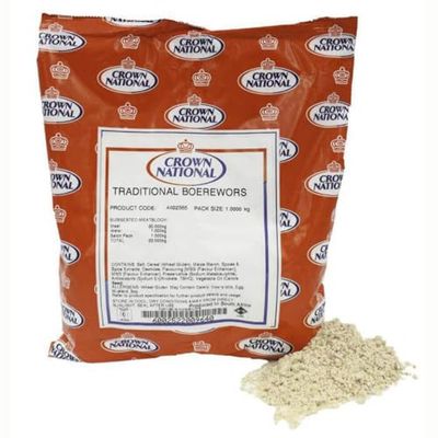 Crown National Traditional Boerewors Seasoning 2.2lbs (1kg)