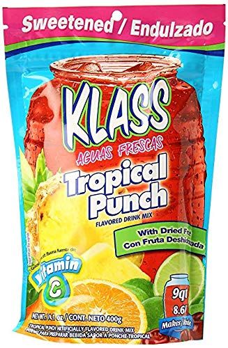 Klass Tropical Punch Flavored Drink Mix with Dried Fruit (Pack of 2)