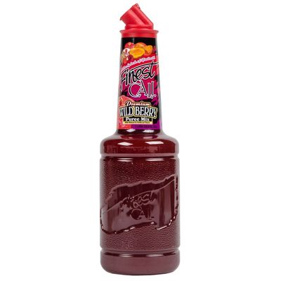 Finest Call Premium Wild Berry Puree Drink Mix, 1 Liter Bottle (33.8 Fl Oz)