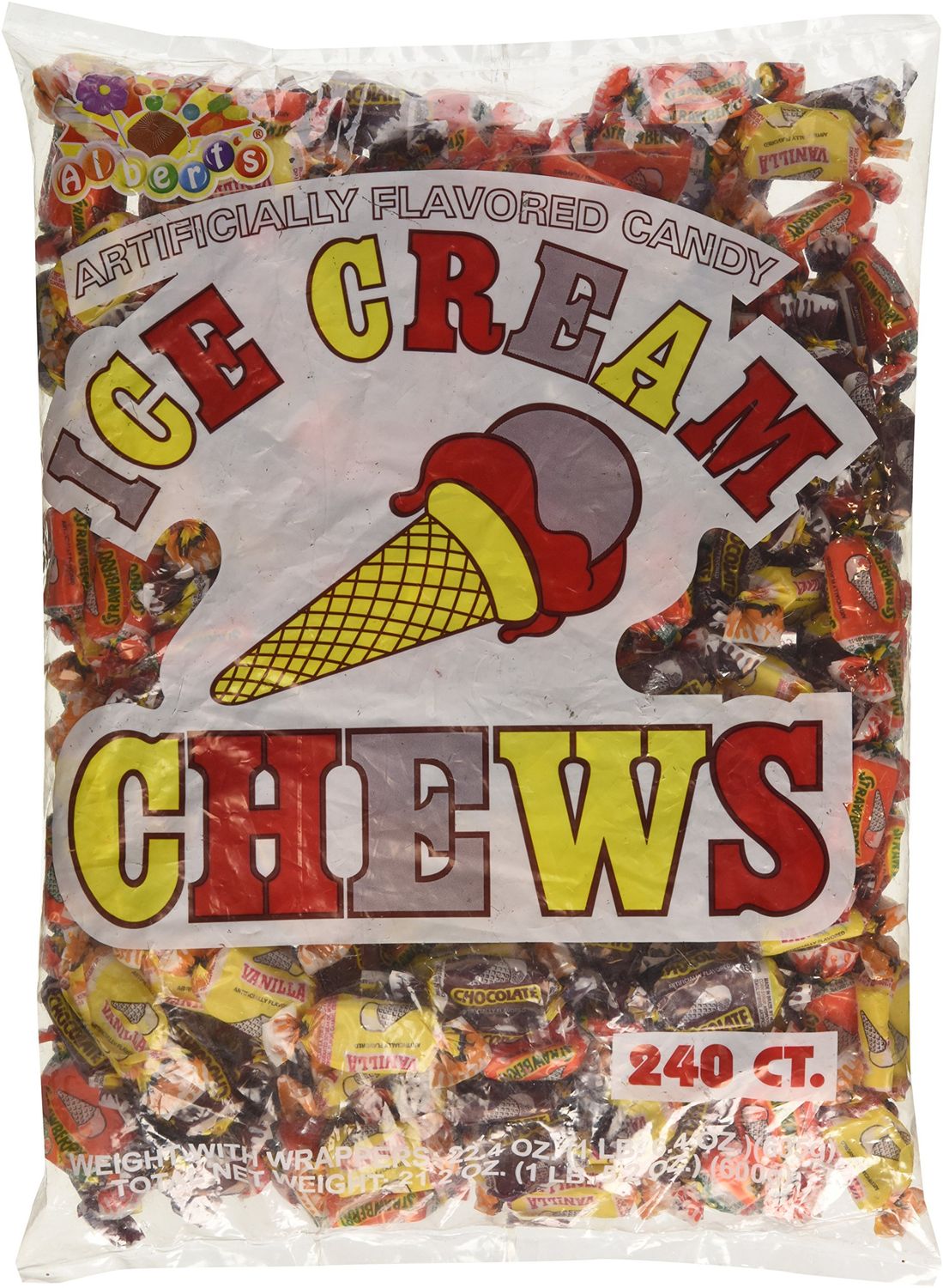 Albert&#39;s Chews Ice Cream 240 Piece Bag