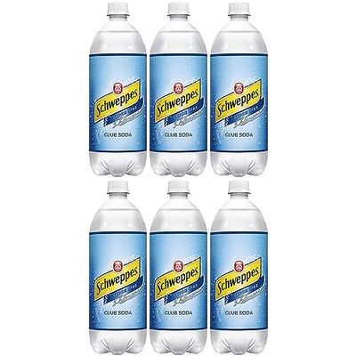 Schweppes Club Soda, 33.8 Oz Bottle (Pack of 6, Total of 202.8 Oz)