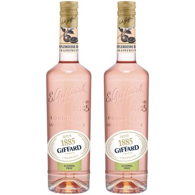 Giffard Depuis 1885 Grapefruit Alcohol-Free Liqueur 2 Pack-Made in France, 700ml Bottles, Perfect for Spritzers, Mixed Drinks