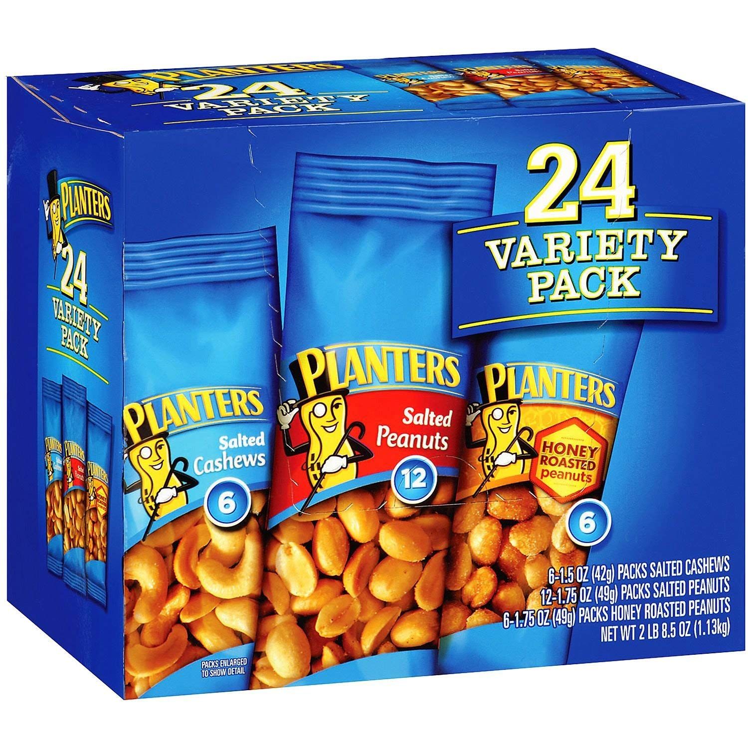 Planters Nut 24 Count-Variety Pack, 2 Lb 8.5 Ounce carrier to shipping international usps, ups, fedex, dhl, 14-28 Day By Dragon Shopping
