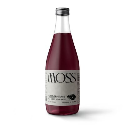 MOSS - Sea Moss Water - 13,000mg of Sea Moss in a Functional Beverage with Reverse Osmosis Water, Trace Minerals, and Electrolytes - Pomegranate 4pk