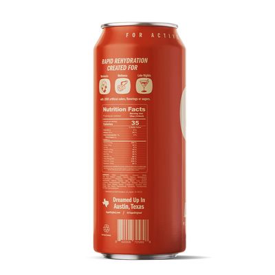 Saps Rapid Rehydration Sports Drink - 12 Cans, Passionfruit with Electrolytes and Adaptogens for Workouts, Wellness - ZERO Artificial Colors, Flavors, or Sugars