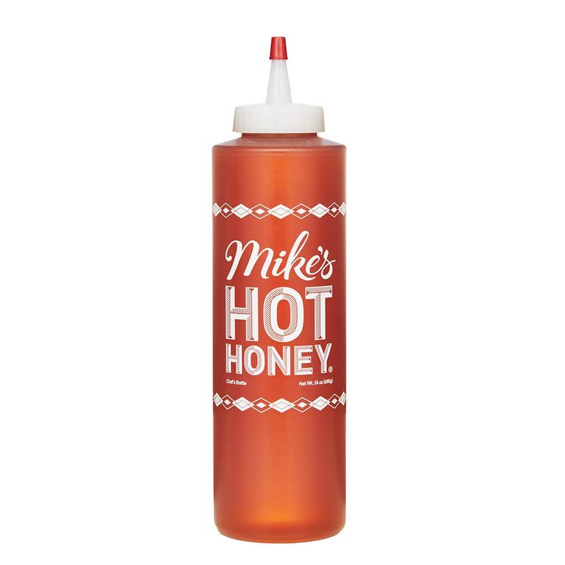 Mike&#39;s Hot Honey, America&#39;s #1 Brand of Hot Honey, Spicy Honey, All Natural 100% Pure Honey Infused with Chili Peppers, Gluten-Free, Paleo-Friendly (24 oz Chefs Bottle, 1 Pack)