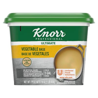 Knorr Professional Ultimate Vegetable Paste Base Gluten Free, Vegetarian, No Artificial Flavors or Preservatives, No MSG added, Colors from Natural Sources, 1 Pound (Pack of 6)