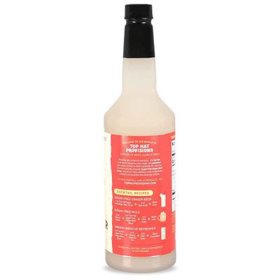 Top Hat Keto Sugar Free Ginger Beer Syrup &amp; Moscow Mule Mix - Naturally Sweetened with Monk Fruit - Craft Soda Mixer Ginger Syrup for Cocktail Drinks - Just Add Seltzer Water - 32oz Bottle