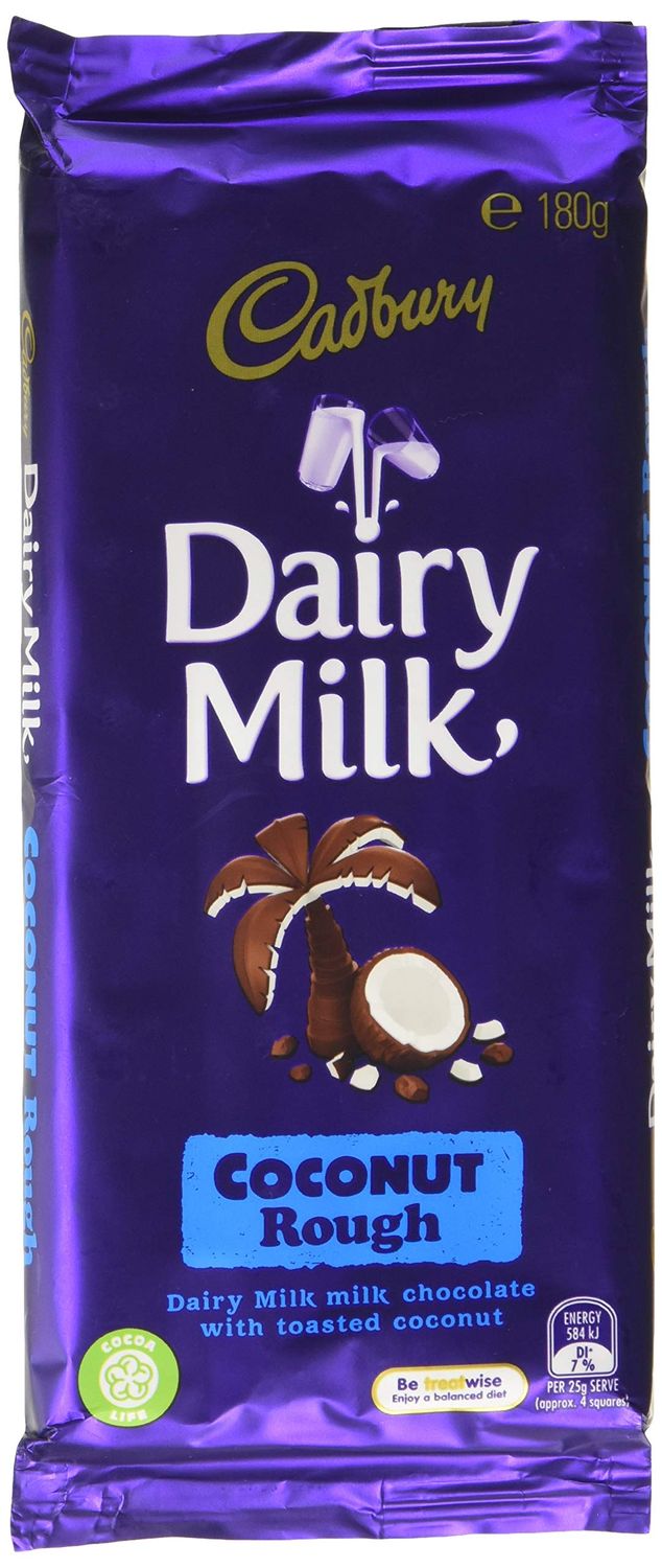 Cadbury Dairy Milk Coconut Rough Chocolate - Australian