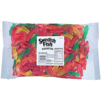 SWEDISH FISH Assorted Soft &amp; Chewy Candy, 5 lb