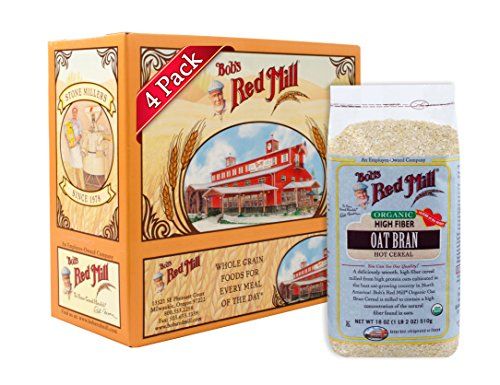 Bob&#39;s Red Mill Organic Oat Bran Hot Cereal, 18 Ounce (Pack of 4)