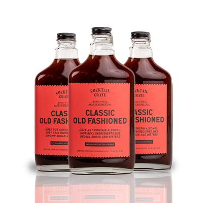Cocktail Crate Old Fashioned Drink Mixer | Makes 51 Cocktails | Award-Winning Craft Mixer for Classic Old Fashioned - Premium Syrup Handcrafted with Aromatic Bitters &amp; Demerara Sugar | 12.7oz - 3 pack
