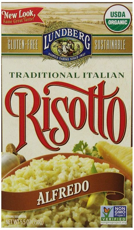 Lundberg Family Farms - Traditional Italian Risotto, Alfredo, Convenient Side Dish, 20 Minute Cook Time, Pantry Staple, Non-GMO, Gluten-Free, USDA Certified Organic (5.5 oz, 6-Pack)