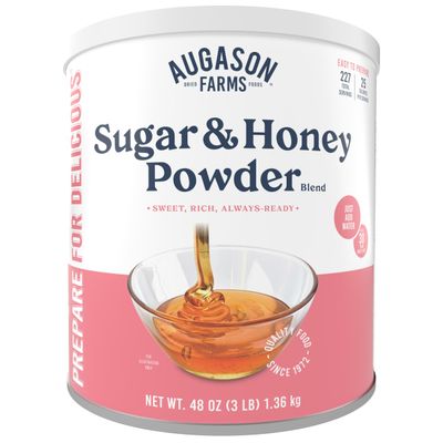 Augason Farms Sugar &amp; Honey Powder Blend Can, Emergency Food Supply, Everyday Meals, 227 Servings