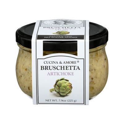 Cucina &amp; Amore Artichoke Bruschetta | Plant-Based, Vegan, Non-GMO, Kosher 7.9oz (2 Pack)
