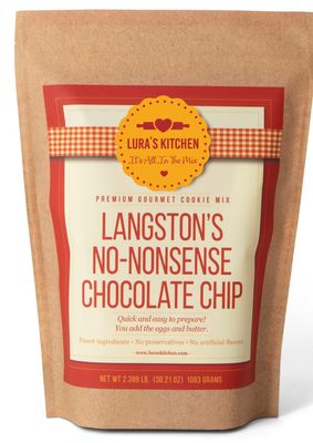 LuraÃ¢â‚¬â„¢s Kitchen Premium Gourmet Dry Cookie Dough Mix by LangstonÃ¢â‚¬â„¢s No-Nonsense Chocolate Chip (makes 36+ medium delicious cookies)