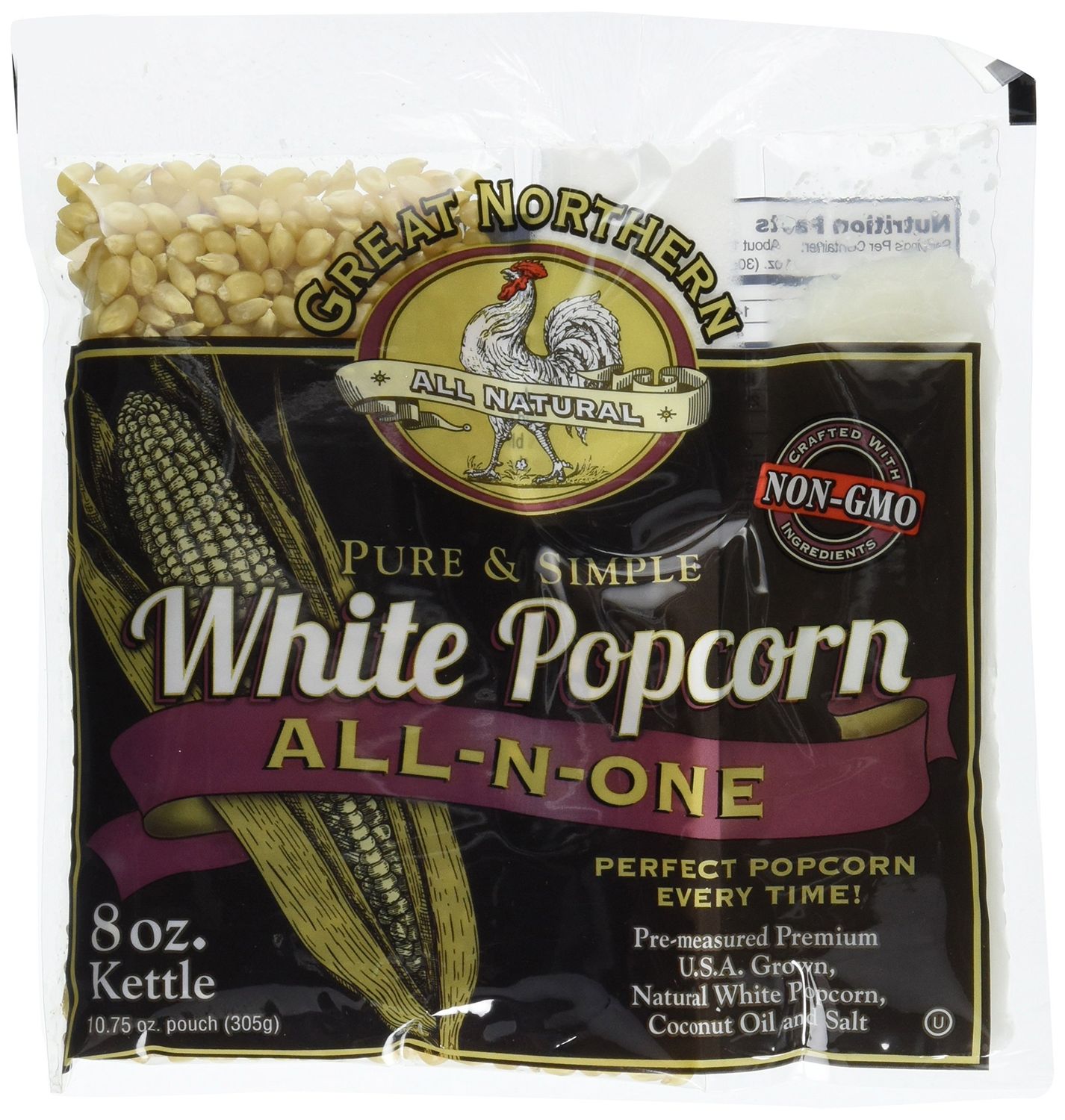 Great Northern Popcorn White Popcorn 8 oz 24 Pack