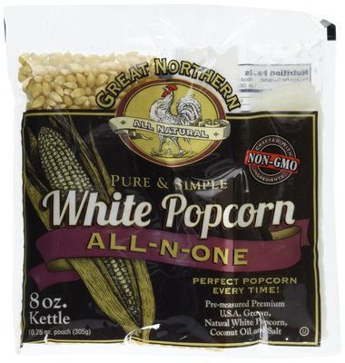 Great Northern Popcorn White Popcorn 8 oz 24 Pack
