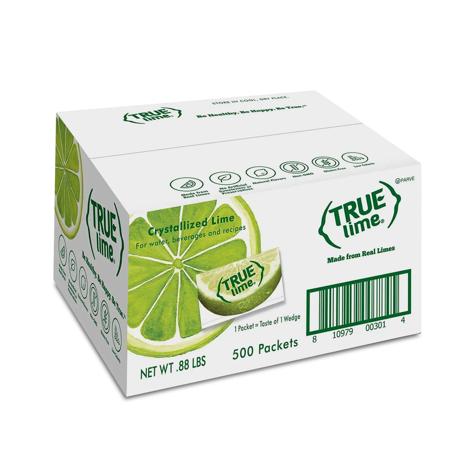 TRUE LIME Water Enhancer, Bulk Pack - 0.03 Ounce, 500 Count (Pack of 1)| Zero Calorie Unsweetened Flavoring For Bottled Water &amp; Recipes | Flavor Packets Made with Real Limes