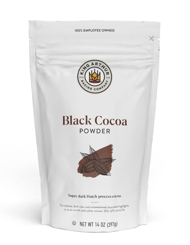 King Arthur Black Cocoa: Dutch Processed Cocoa Powder for Baking - Intense Dark Chocolate Flavor, Unsweetened, Perfect for Cakes, Cookies &amp; Frosting - 14 oz Resealable Bag