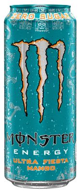 Monster Energy Ultra Fiesta Mango, Sugar Free Energy Drink, 16 Ounce (Pack of 15)