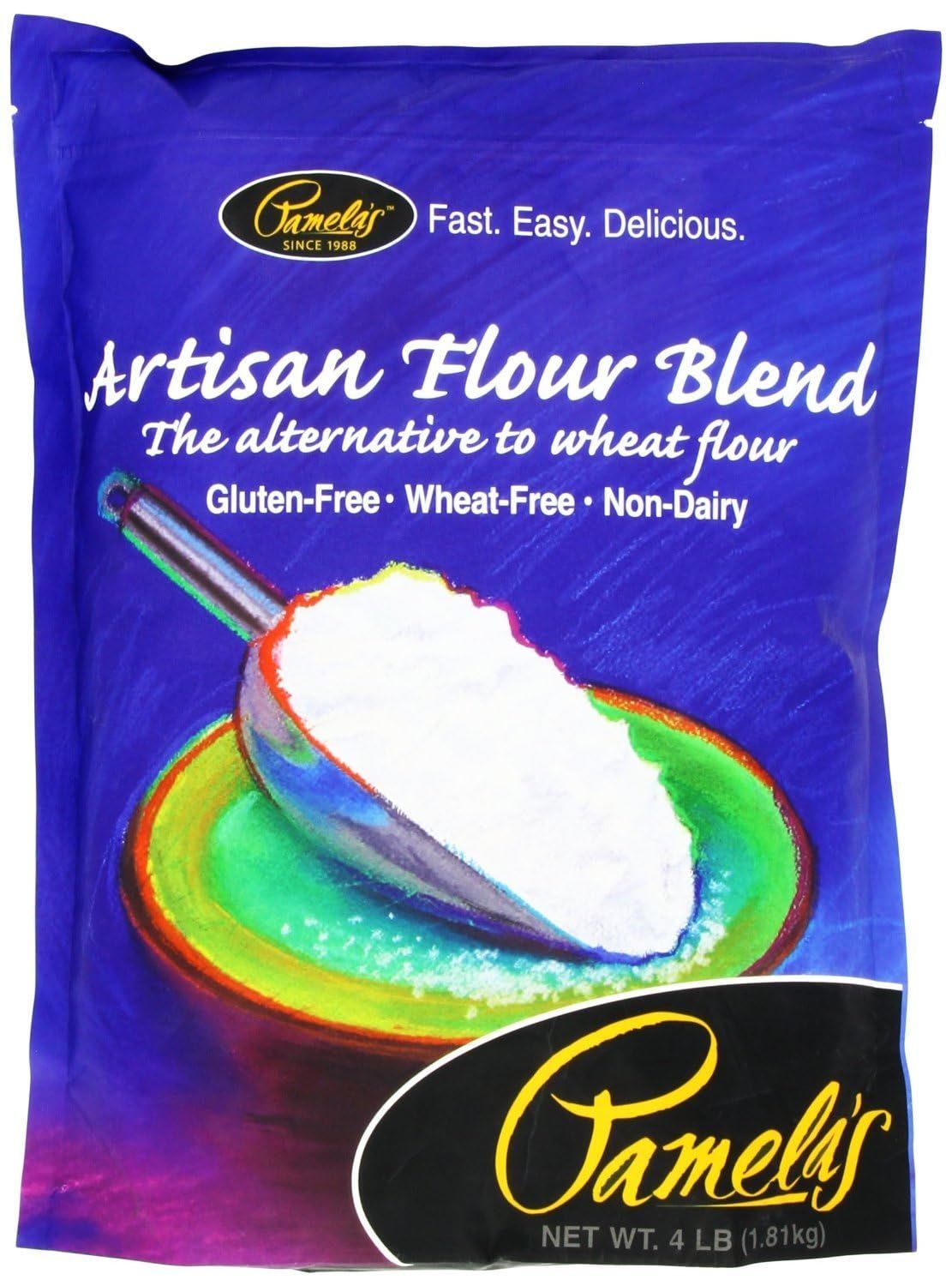 Pamela&#39;s Gluten-Free All Purpose Artisan Flour Blend, 4 Pounds (Pack of 3)