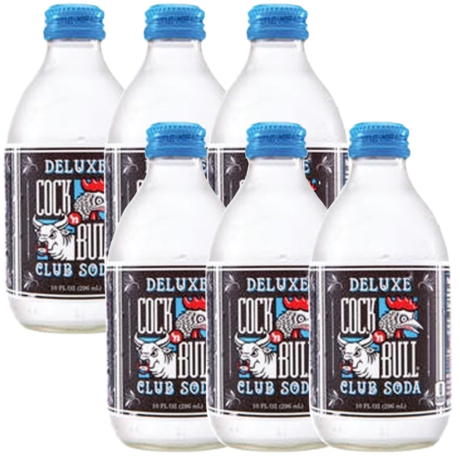 Cock n Bull Club Soda 6 Pack 10oz Soda Bottles - Ideal Mixer for Cocktails, Mocktails, and Bartenders - Premium Quality for Perfect Mixed Drinks - Refreshing Flavor Profile- Made In USA