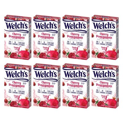 Welch&#39;s Singles To Go Water Drink Mix - Powder Sticks, Cherry Promegranate, 0.46 Ounce, 6CT (Pack of 8)